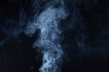 smoke on black background