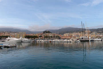 Sanremo from the sea, Italian Riviera