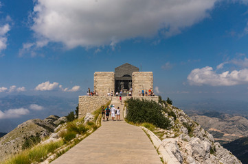 Njegos mausoleum in National park Lovcen, Montenegro