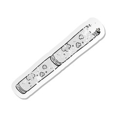 retro distressed sticker of a cartoon old pipe