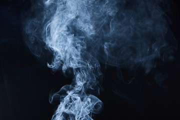 smoke on black background
