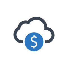 Fototapeta premium Cloud money icon