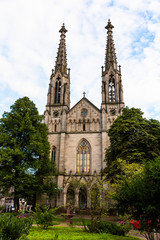 Fototapeta na wymiar Evangelische Stadtkirche, Baden Baden