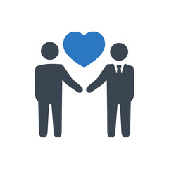 Charity agreement icon