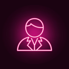 scientist icon. Elements of Scientifics study in neon style icons. Simple icon for websites, web design, mobile app, info graphics