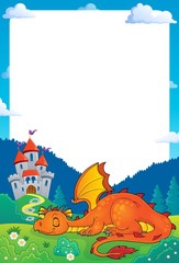 Sleeping dragon theme frame 1