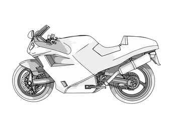 sport motorcycle vector