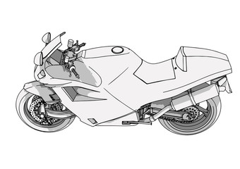 sport motorcycle vector