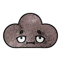 retro grunge texture cartoon storm cloud