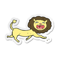 sticker of a cartoon lion