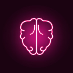 brain icon. Elements of Scientifics study in neon style icons. Simple icon for websites, web design, mobile app, info graphics