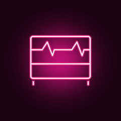 cardiogram icon. Elements of Scientifics study in neon style icons. Simple icon for websites, web design, mobile app, info graphics