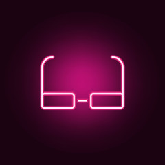 glasses icon. Elements of Scientifics study in neon style icons. Simple icon for websites, web design, mobile app, info graphics