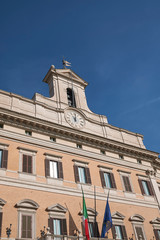 Fototapeta na wymiar Roma, Italy - February 09, 2019 : View of Palazzo Montecitorio