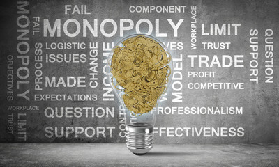 Concept of lightbulb as symbol of new idea.