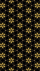 Ornate geometric pattern and abstract colored background