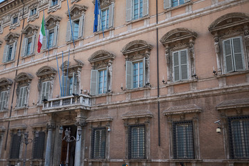 Fototapeta na wymiar Roma, Italy - February 09, 2019 : View of Palazzo Madama