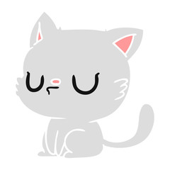 cartoon of cute kawaii cat