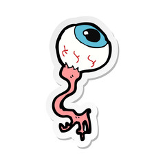 sticker of a cartoon gross eyeball