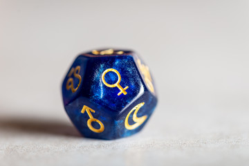Astrology Dice with symbol of the planet Venus