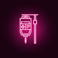 dropper icon. Elements of Cancer day in neon style icons. Simple icon for websites, web design, mobile app, info graphics