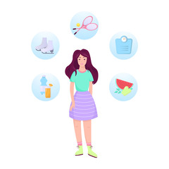 Healthy lifestyle infographic. Sport and fitness, healthy