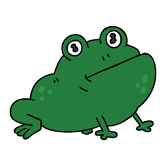 quirky hand drawn cartoon frog