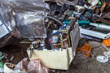 a bunch of electronic waste
