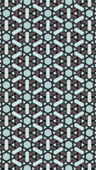 Ornate geometric pattern and abstract colored background