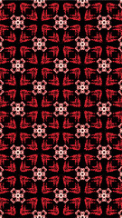 Ornate geometric pattern and abstract colored background