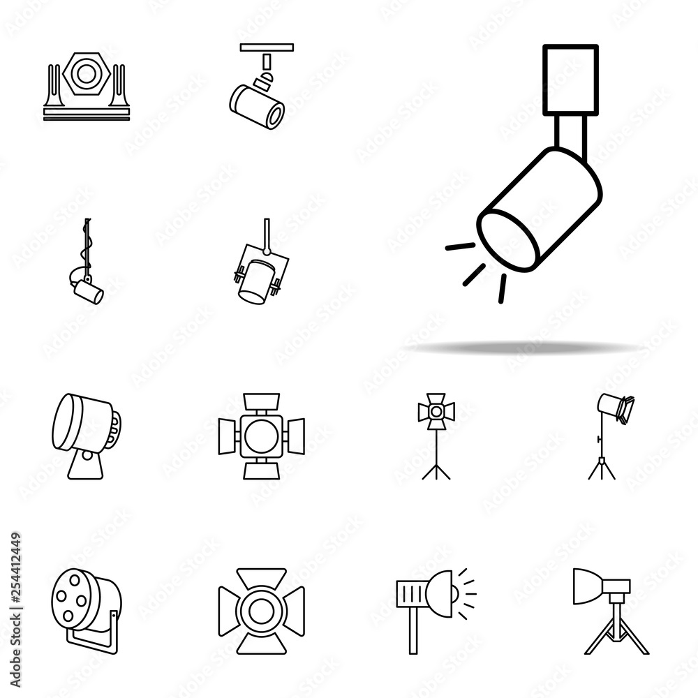 Poster ceiling spot icon. spotlight icons universal set for web and mobile