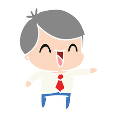 cartoon of kawaii man in suit
