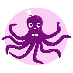 octopus with hat