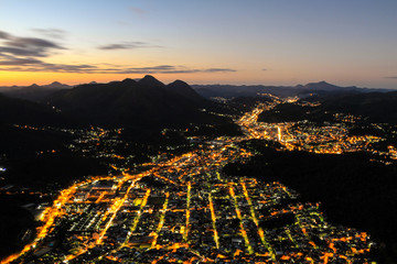 Por do Sol visto da Pedra do Imperador - Nova Friburgo RJ