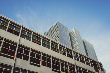 The Rotterdam in contrast to a 60s building