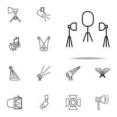 studio lighting icon. Spotlight icons universal set for web and mobile