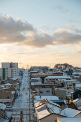 Fototapeta premium 冬の坂道風景