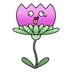 gradient shaded cartoon flower