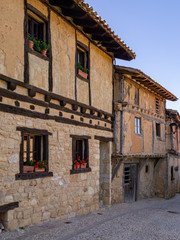 Fototapeta na wymiar Houses of a town of soria Calatañazor, where a battle that defeated King Almanzor took place