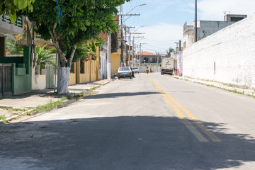 Street view of a little village in the Espirito Santo state in Brazil