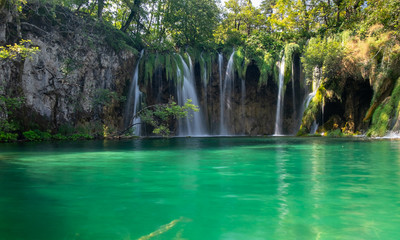 Galovacki Buk waterfall, one of the largest waterfalls in Plitvice Lakes National Park, Croatia