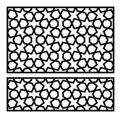 Arabesque pattern for laser cutting. Vector oriental style ornament.