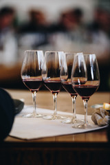 Red Wine Glass on The Table