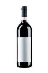 Naklejka premium Wine bottle isolated on white