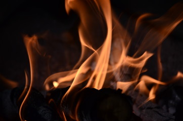 Abstract Burning a flame red hot fire,Beautiful abstract background on the theme of fire, light and...