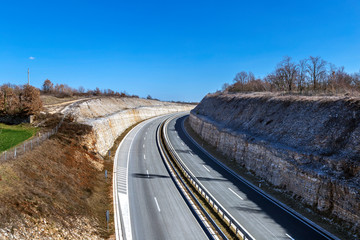Notch on the highway