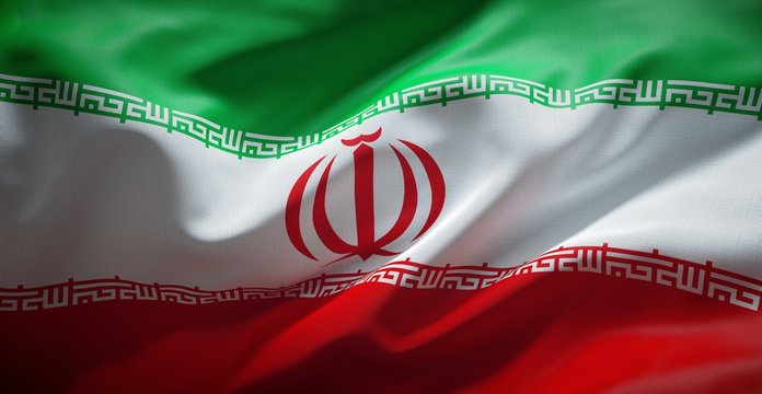 Iranian flag. Iran.
