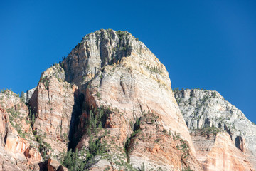 Zion National Park mountains in summer season, UT