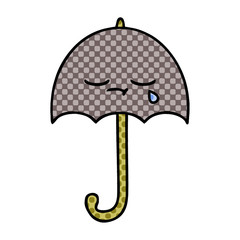 comic book style cartoon umbrella