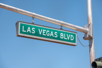 Fototapeta premium Las Vegas Boulevard road sign, Nevada, USA